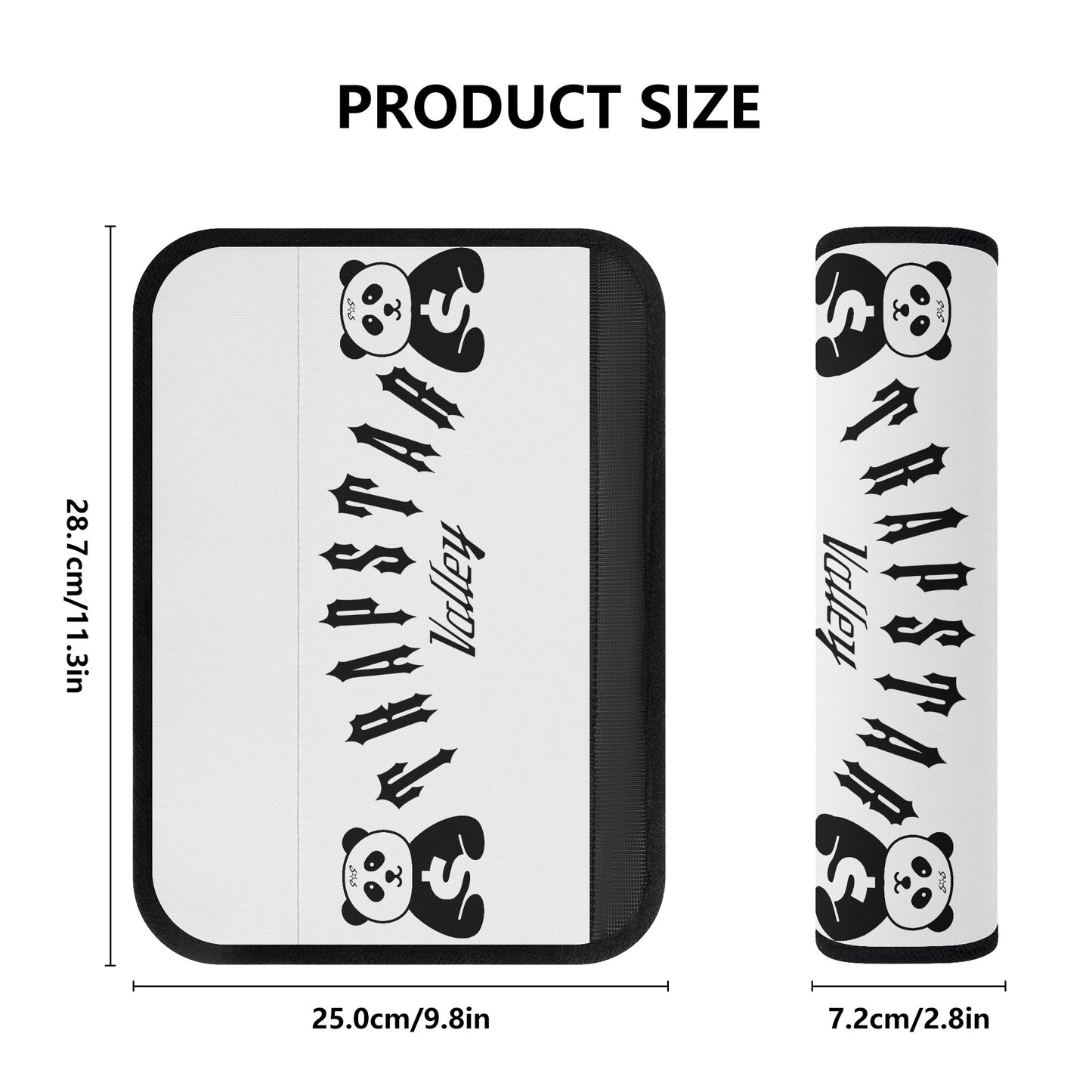 Trap Star Valley Panda 1.0 White Car Seat Belt Covers