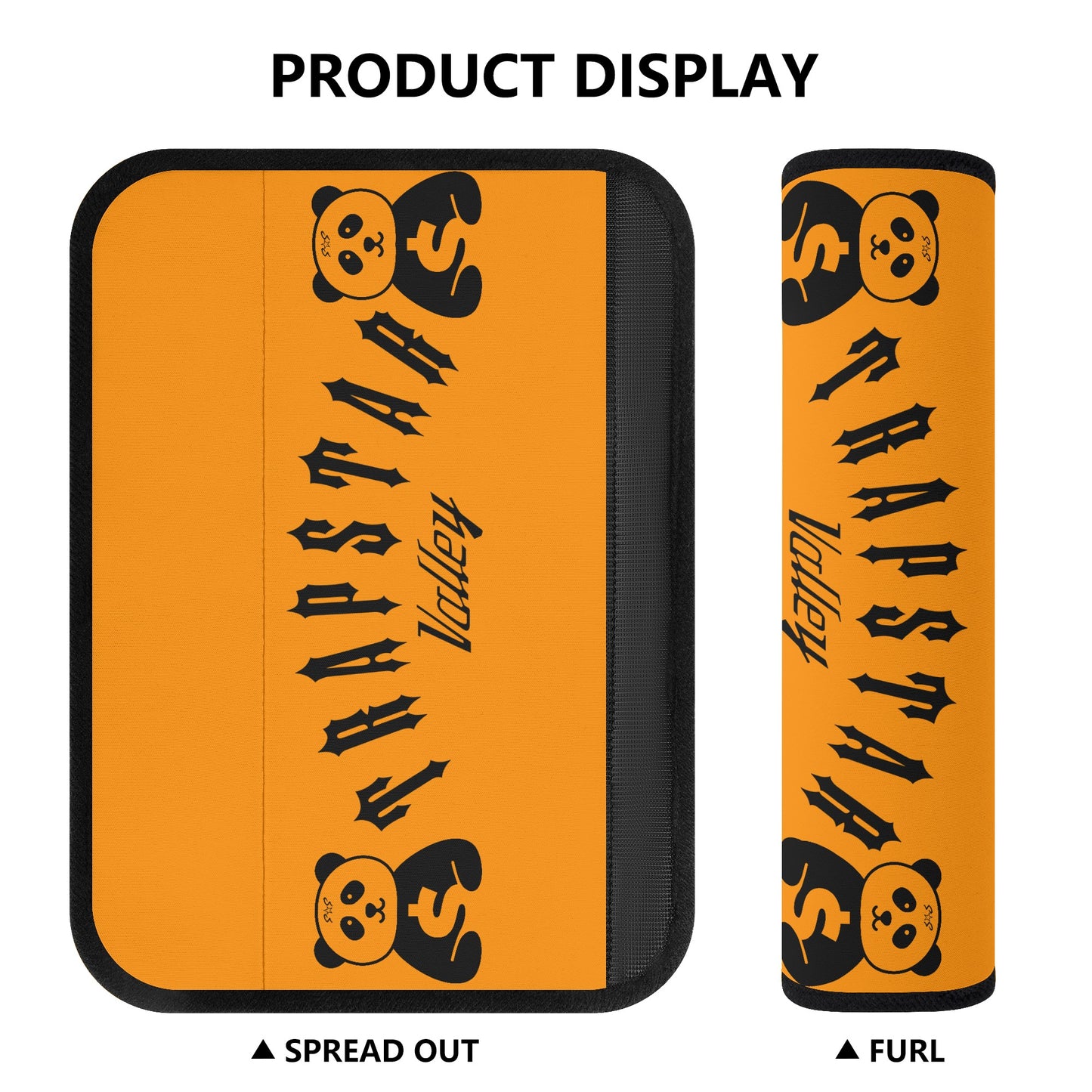 Trap Star Valley Panda 1.0 Orange Car Seat Belt Covers