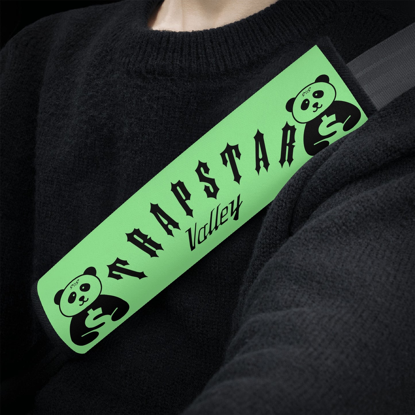 Trap Star Valley Panda 1.0 Mint Green Car Seat Belt Covers