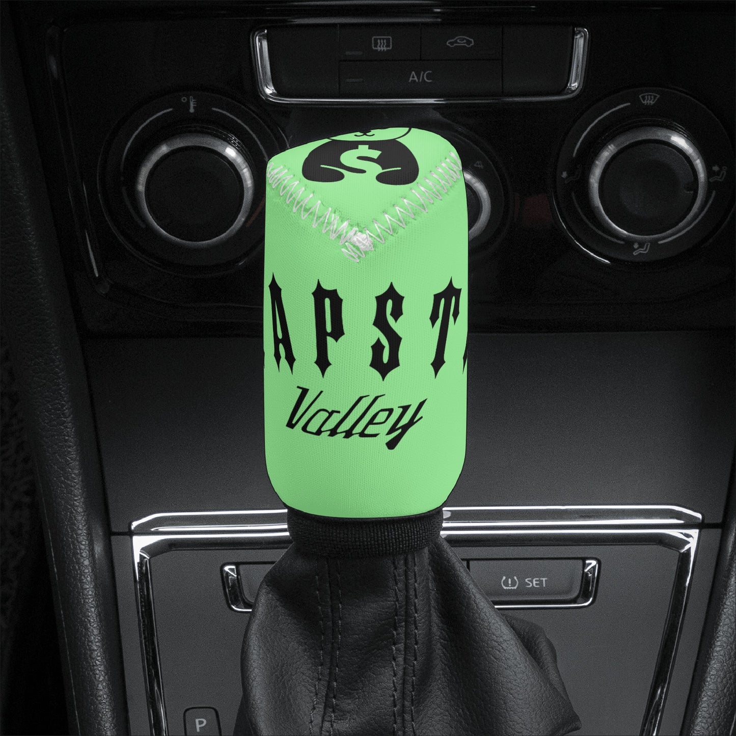 Trap Star Valley Panda 1.0 Mint Green Car Shifter Gear Cover