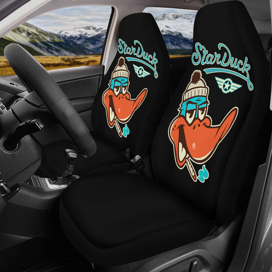 Star Duck Black Car Seat Cover Set