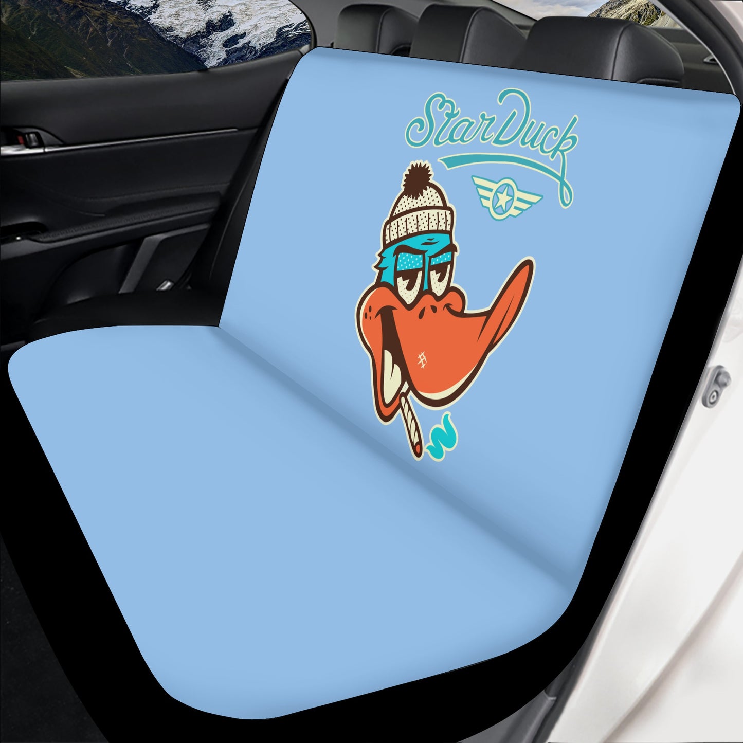 Star Duck Sky Blue Car Seat Cover Set