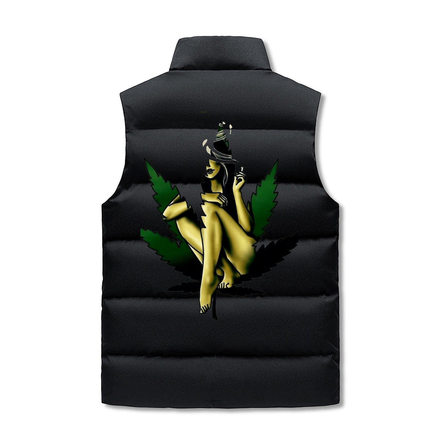 Leaf Me Alone 420 Edition 4.0 Mens Hooded Puffer Vest