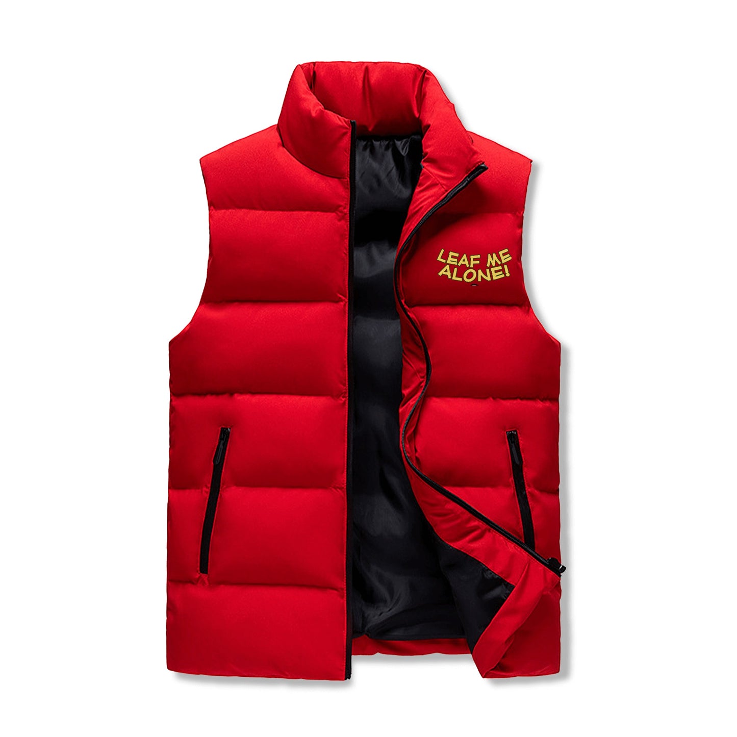 Leaf Me Alone 420 Edition 4.0 Mens Hooded Puffer Vest