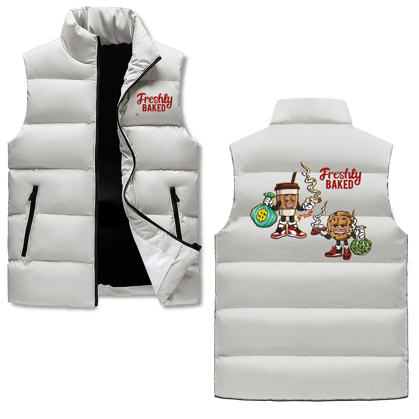 Freshly Baked 420 Edition Mens Hooded Puffer Vest