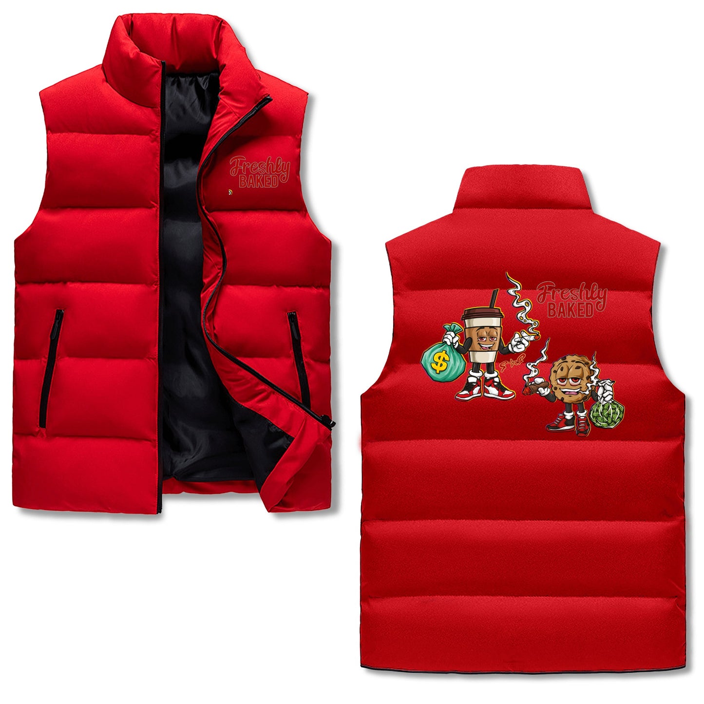 Freshly Baked 420 Edition Mens Hooded Puffer Vest