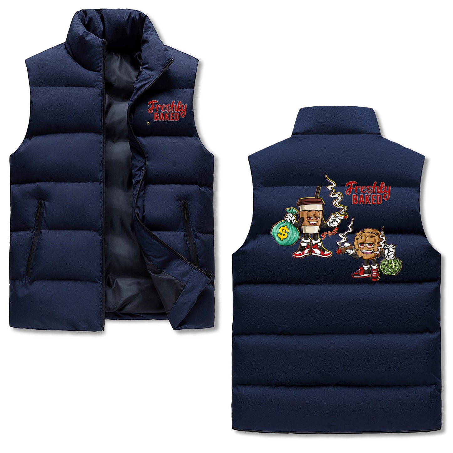 Freshly Baked 420 Edition Mens Hooded Puffer Vest