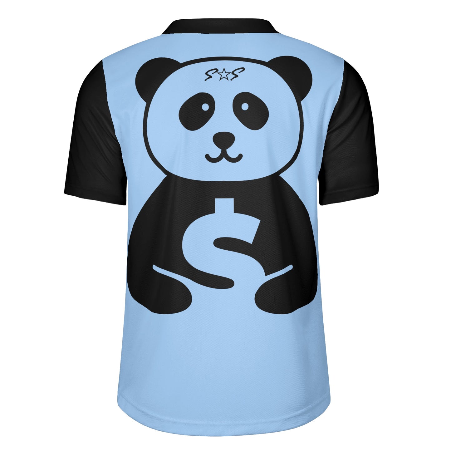 Trap Star Valley Panda 1.0 Mens Sky Blue Rugby Jersey