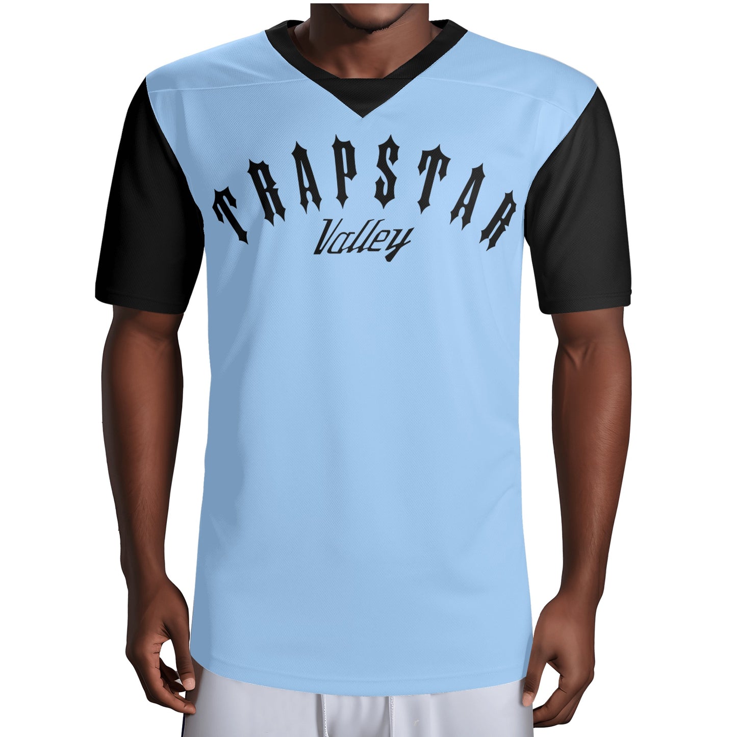 Trap Star Valley Panda 1.0 Mens Sky Blue Rugby Jersey