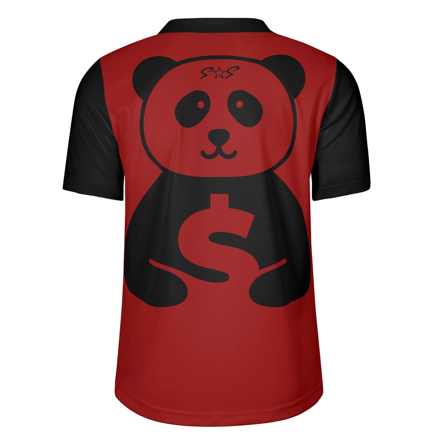 Trap Star Valley Panda 1.0 Mens Maroon Rugby Jersey