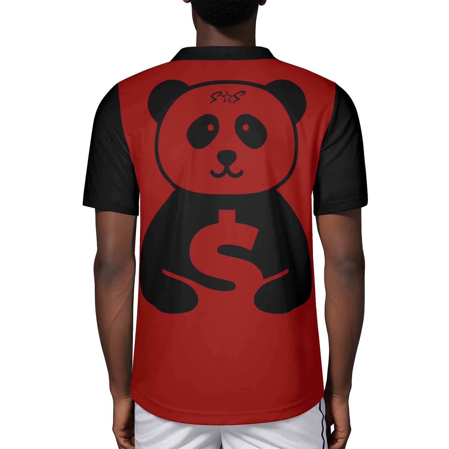 Trap Star Valley Panda 1.0 Mens Maroon Rugby Jersey