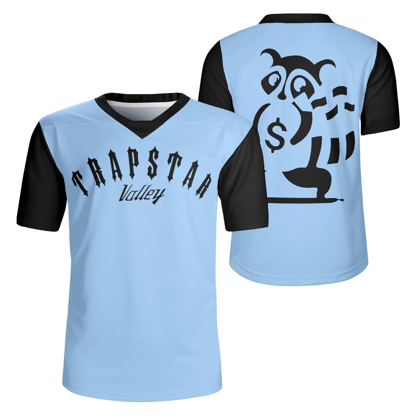 Trap Star Valley Raccoon Goon 2.0 Mens Sky Blue Rugby Jersey