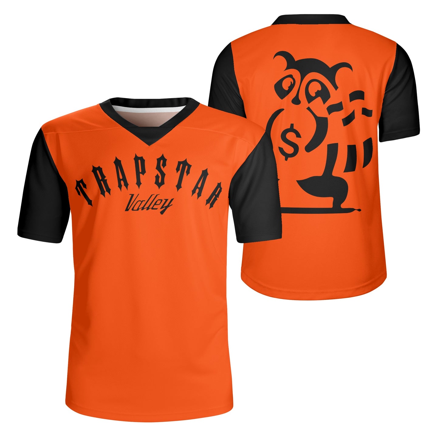 Trap Star Valley Raccoon Goon 2.0 Mens Dark Orange Rugby Jersey