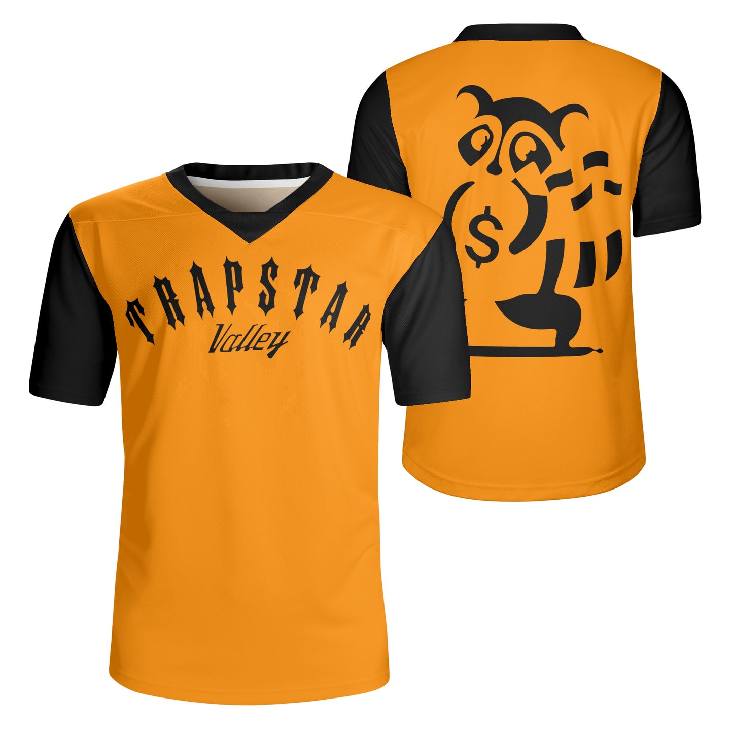 Trap Star Valley Raccoon Goon 2.0 Mens Orange Rugby Jersey