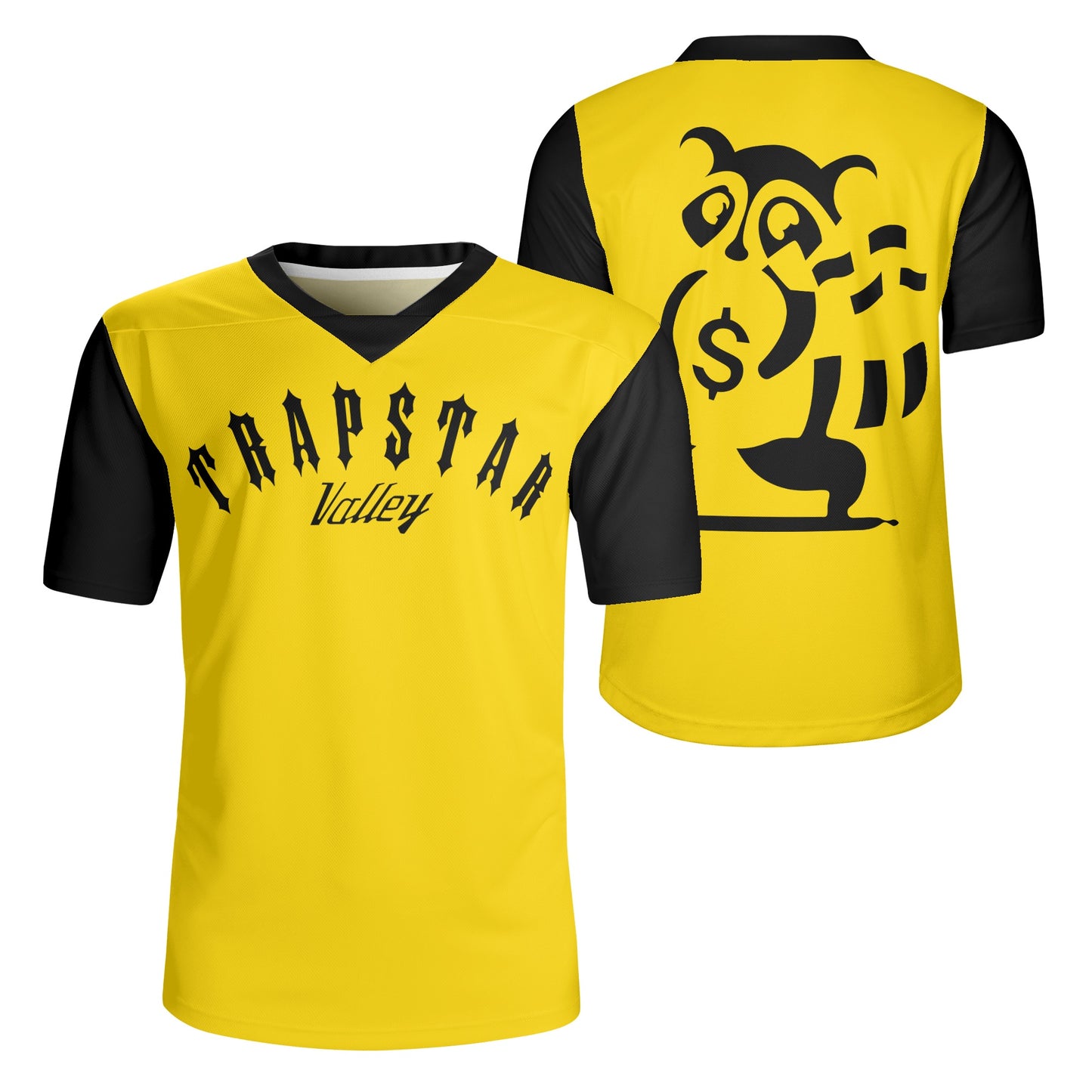 Trap Star Valley Raccoon Goon 2.0 Mens Gold Rugby Jersey