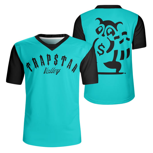 Trap Star Valley Raccoon Goon 2.0 Mens Turquiose Rugby Jersey