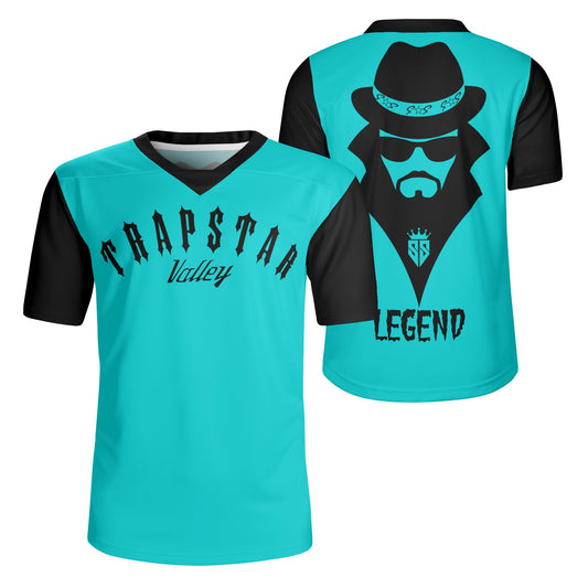 Trap Star Valley Legend 3.0 Mens Turquoise Rugby Jersey