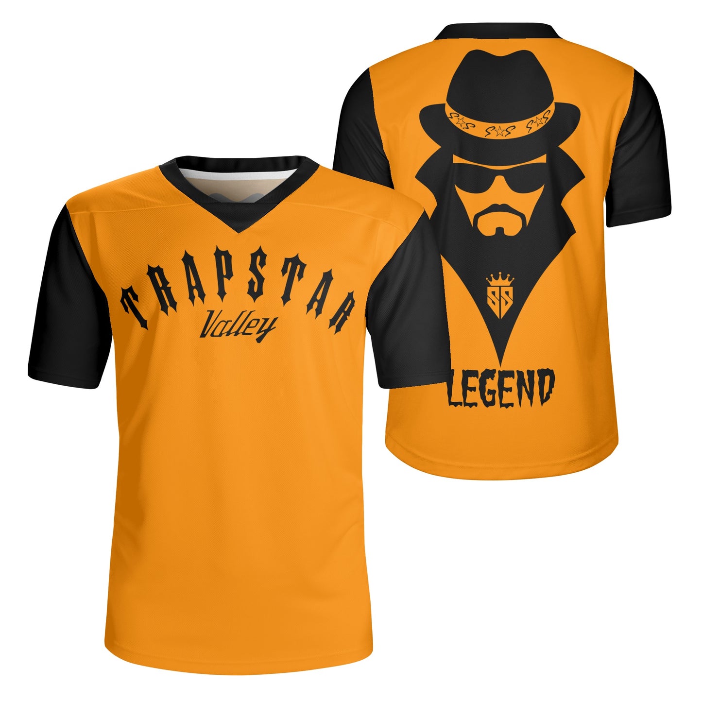 Trap Star Valley Legend 3.0 Mens Orange Rugby Jersey