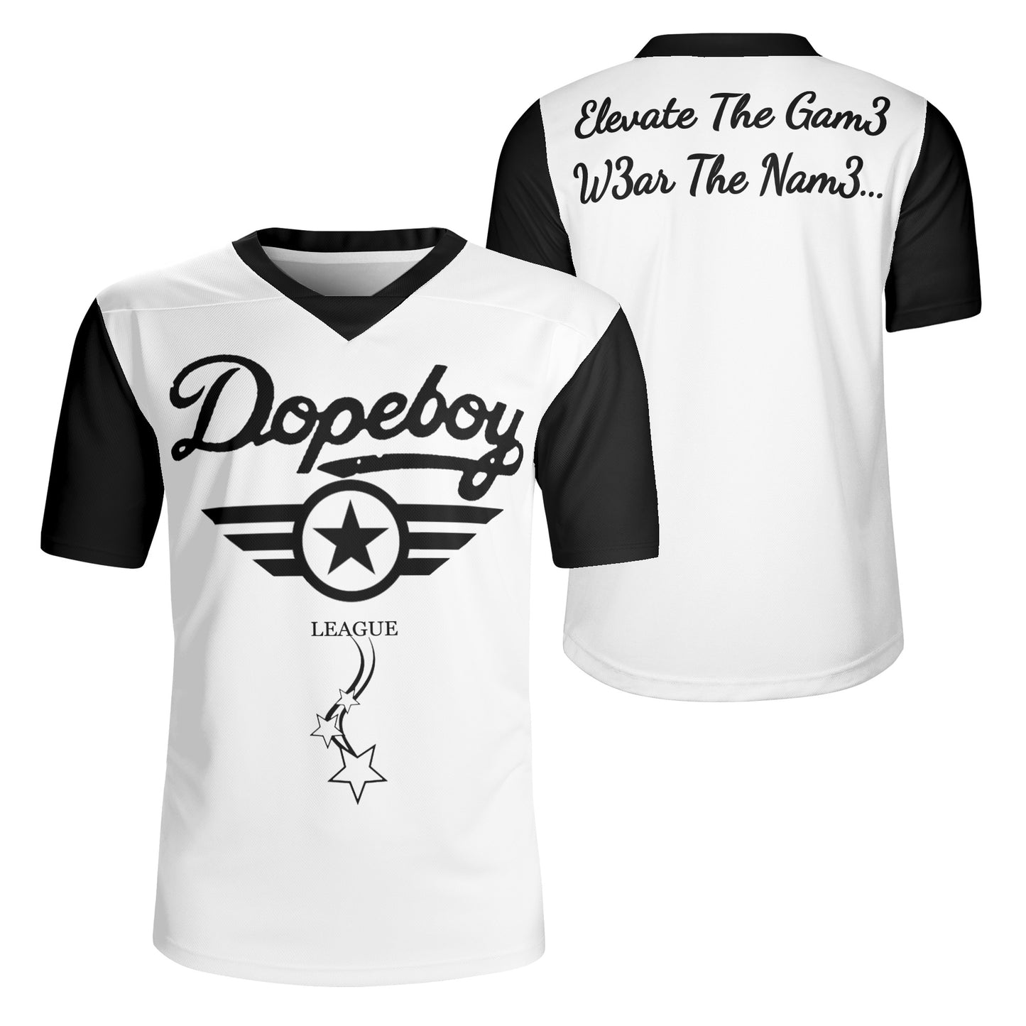 Dope Boy League Mens White  Rugby Jersey