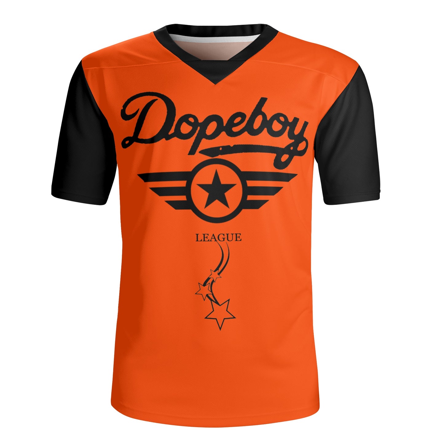 Dope Boy League Mens Orange  Rugby Jersey