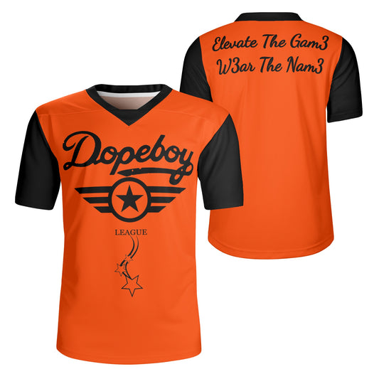 Dope Boy League Mens Orange  Rugby Jersey