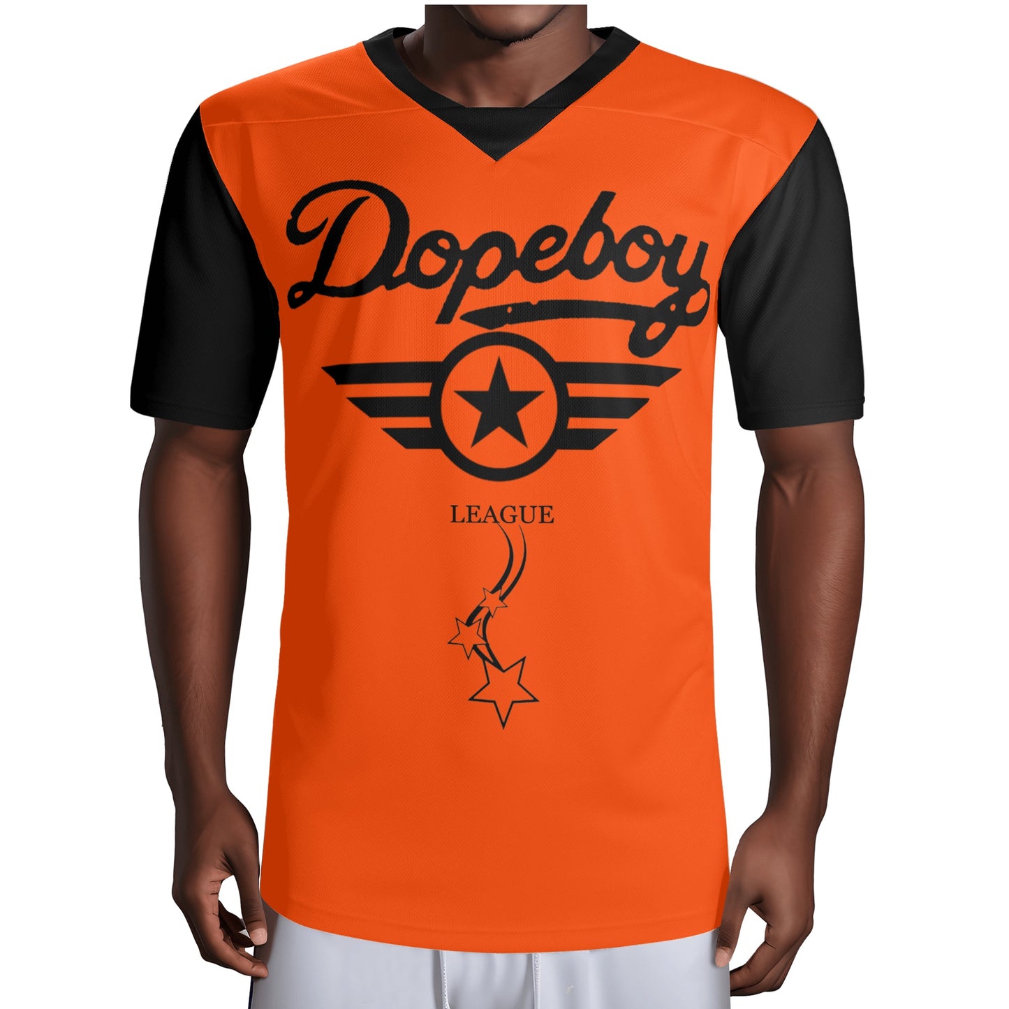 Dope Boy League Mens Orange  Rugby Jersey