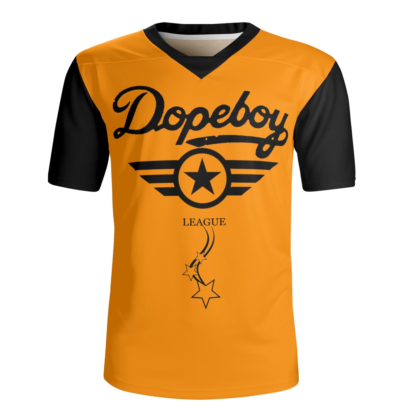 Dope Boy League Mens  Orange Rugby Jersey