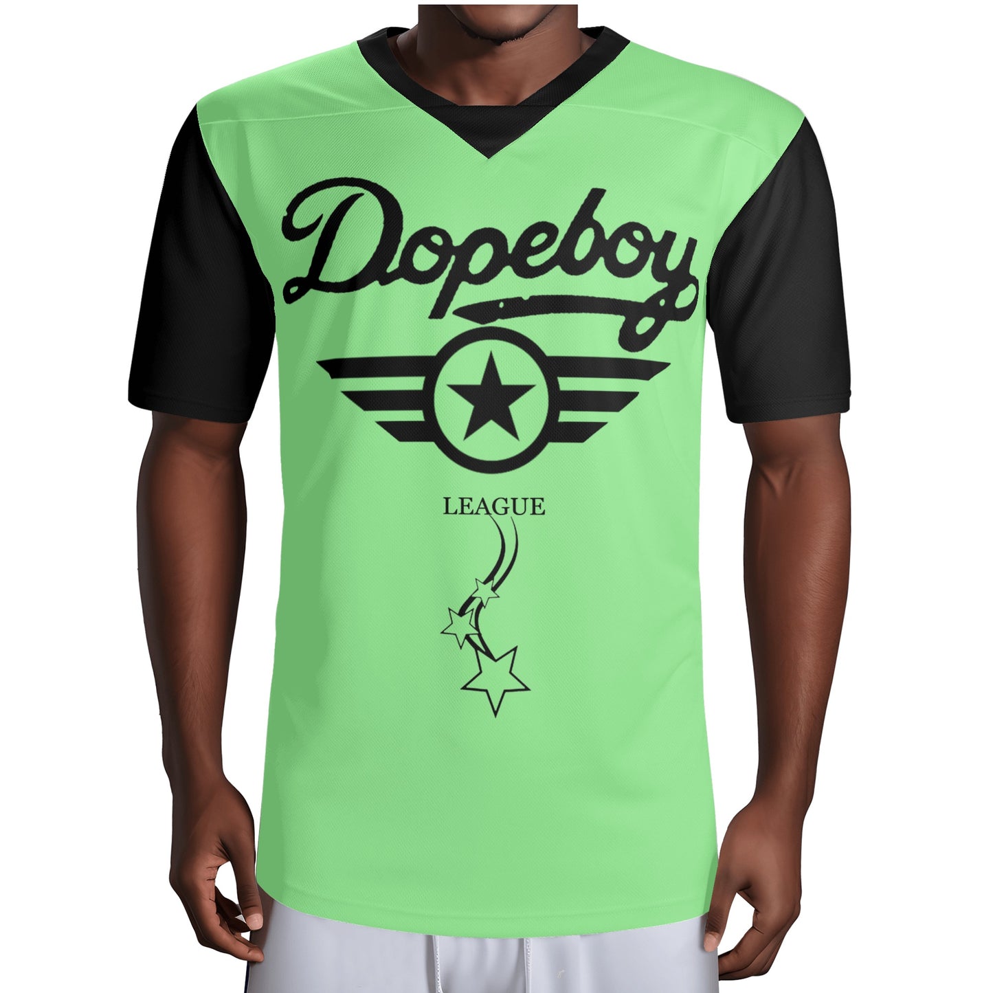 Dope Boy League Mens  Mint Green Rugby Jersey