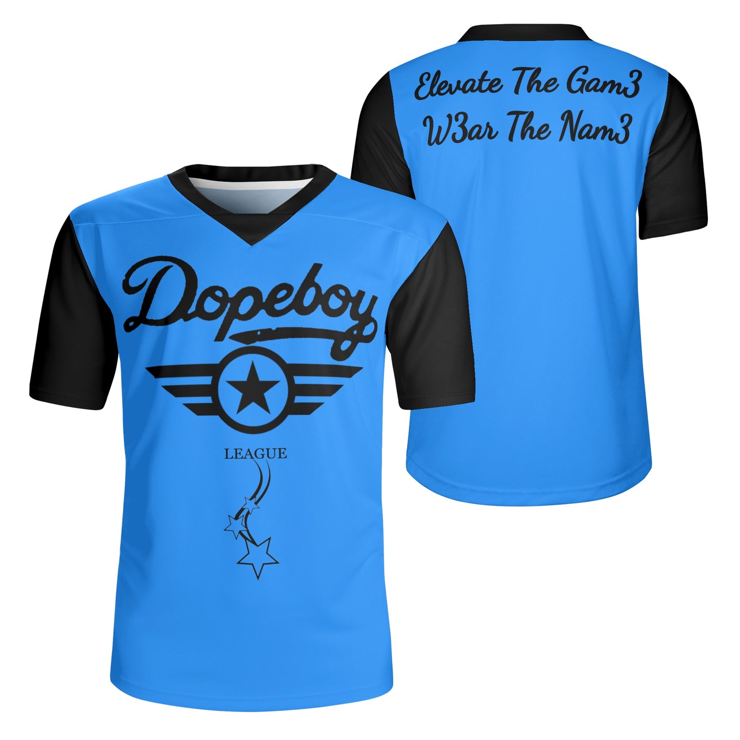 Dope Boy League Mens Blue Rugby Jersey