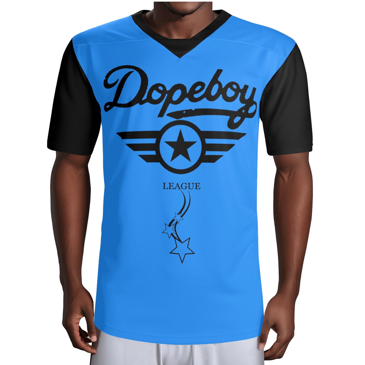 Dope Boy League Mens Blue Rugby Jersey