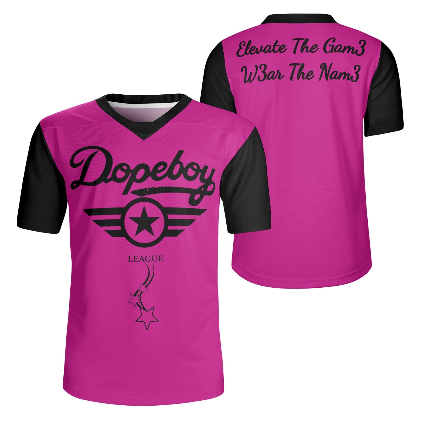 Dope Boy League Mens Purple  Rugby Jersey