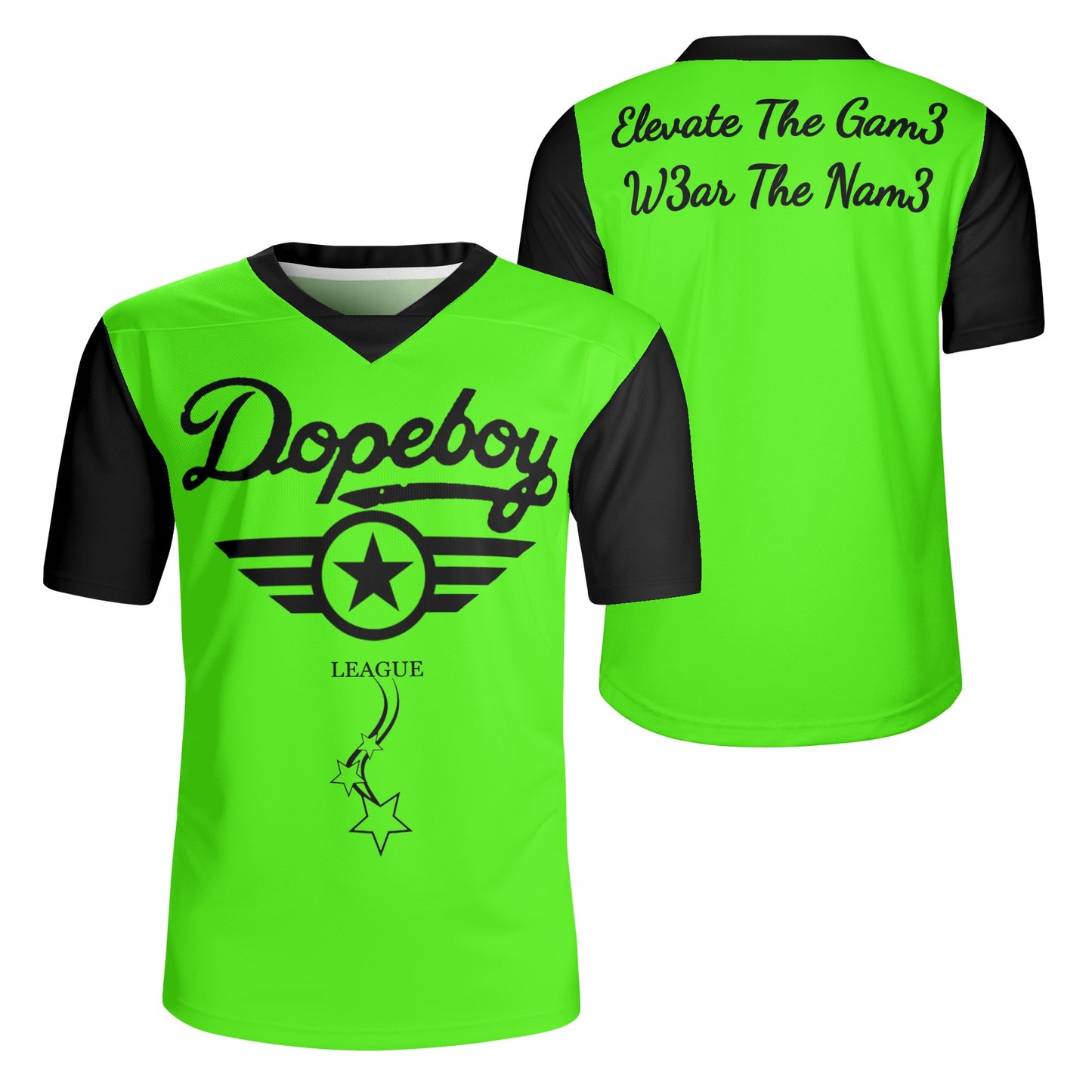 Dope Boy League Mens  Goo Green Rugby Jersey