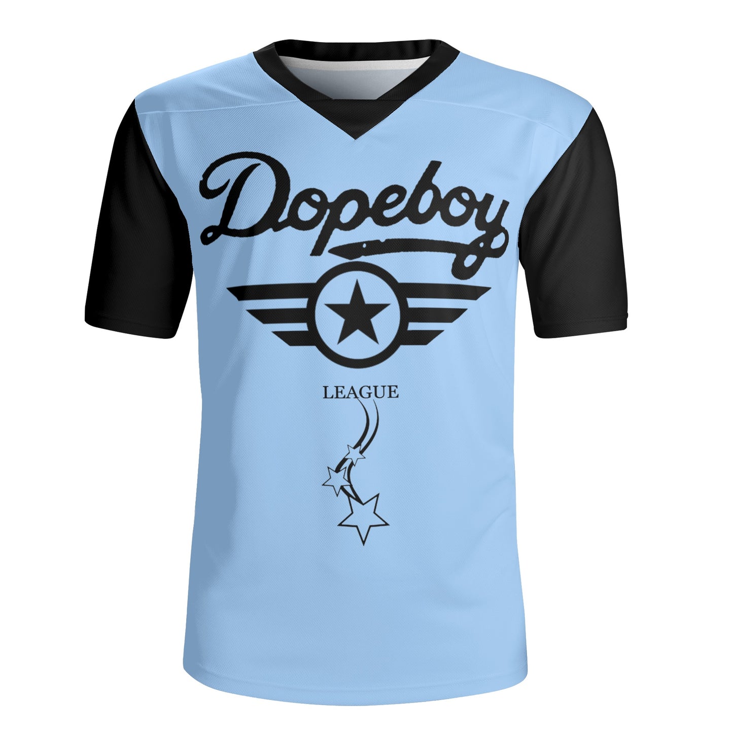 Dope Boy League Mens  Sky Blue Rugby Jersey