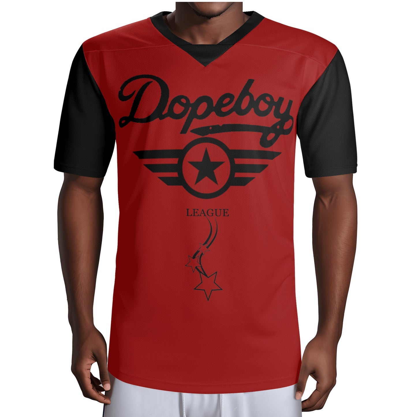 Dope Boy League Mens Maroon Rugby Jersey