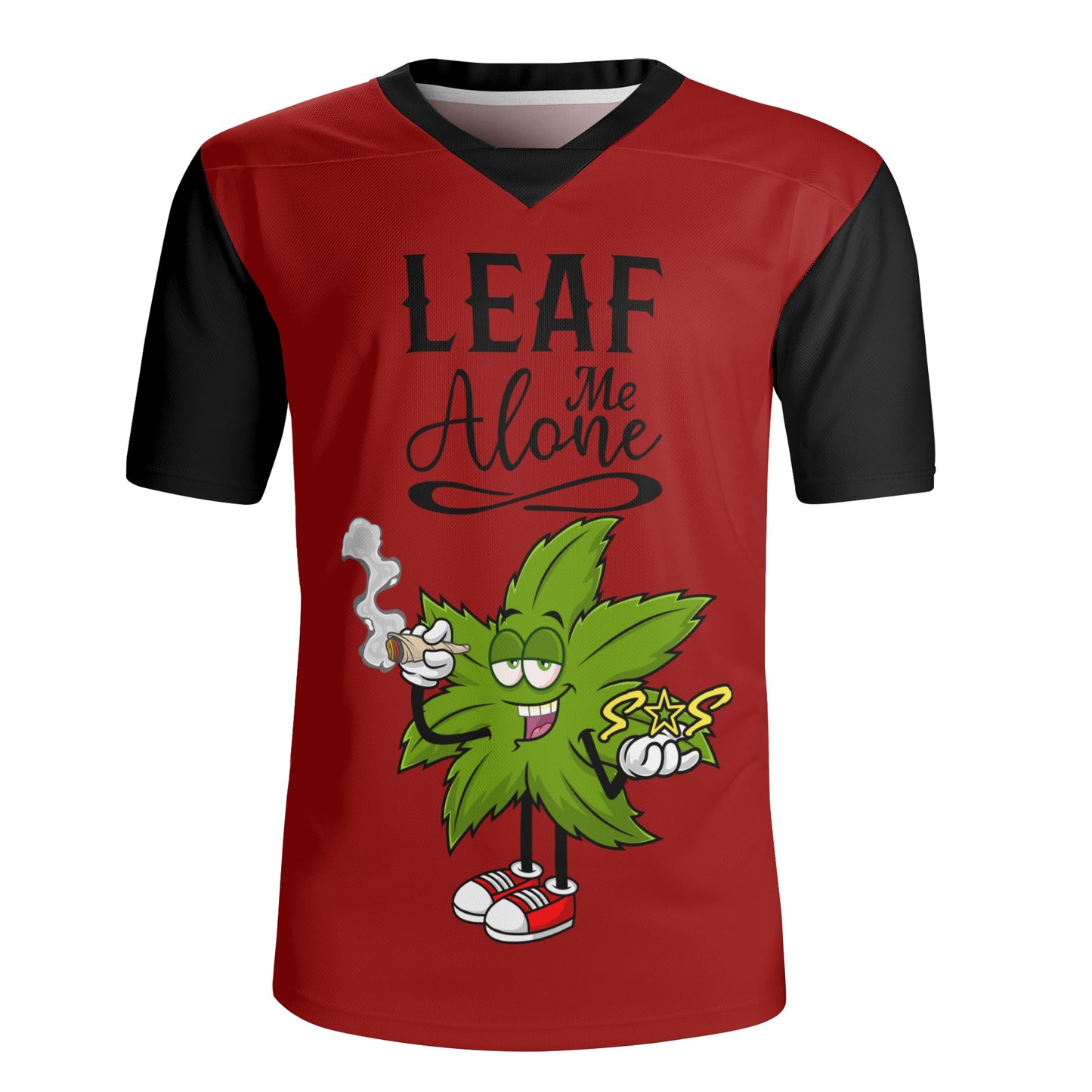 Leaf Me Alone 420 Edition Mens Maroon Rugby Jersey