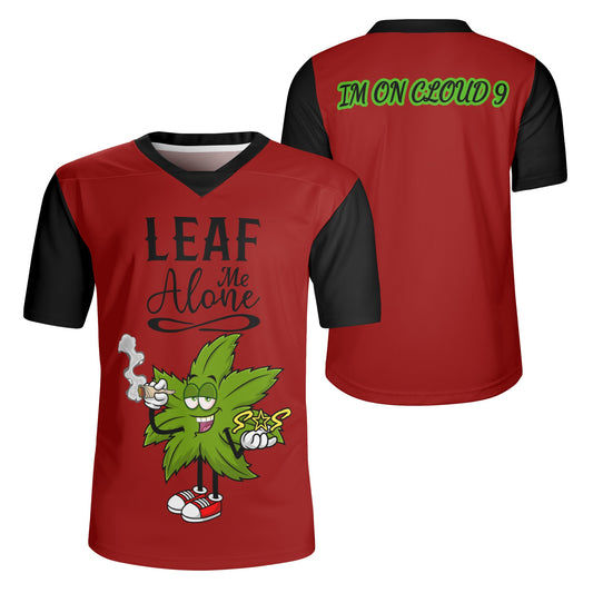 Leaf Me Alone 420 Edition Mens Maroon Rugby Jersey