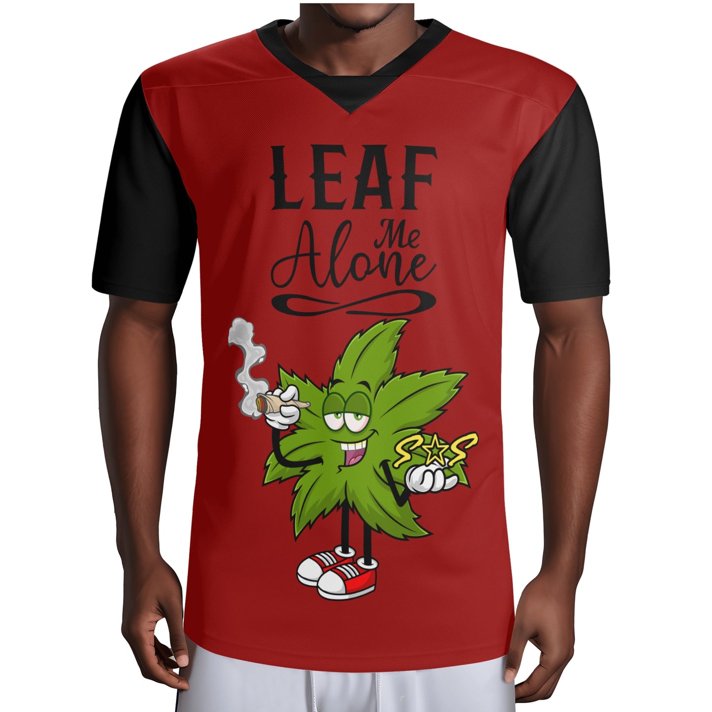 Leaf Me Alone 420 Edition Mens Maroon Rugby Jersey