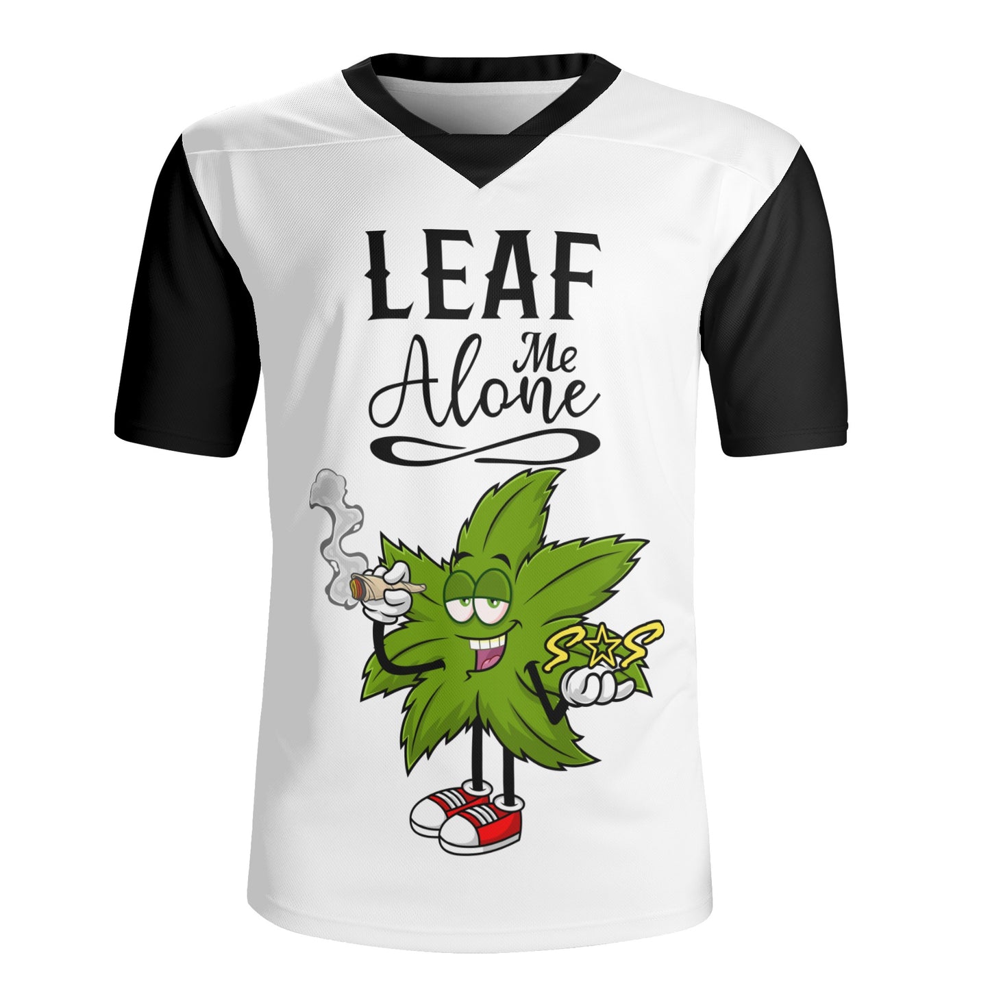 Leaf Me Alone 420 Edition Mens  White/Black  Rugby Jersey