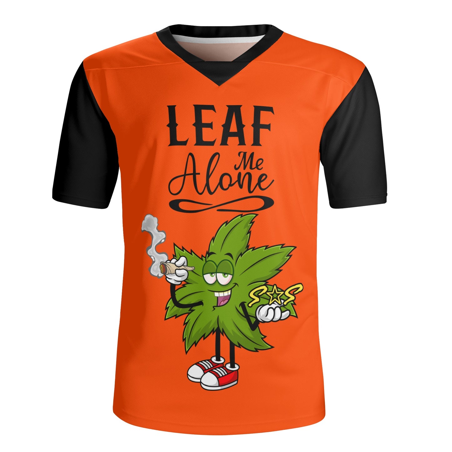 Leaf Me Alone 420 Edition Mens Dark Orange Rugby Jersey