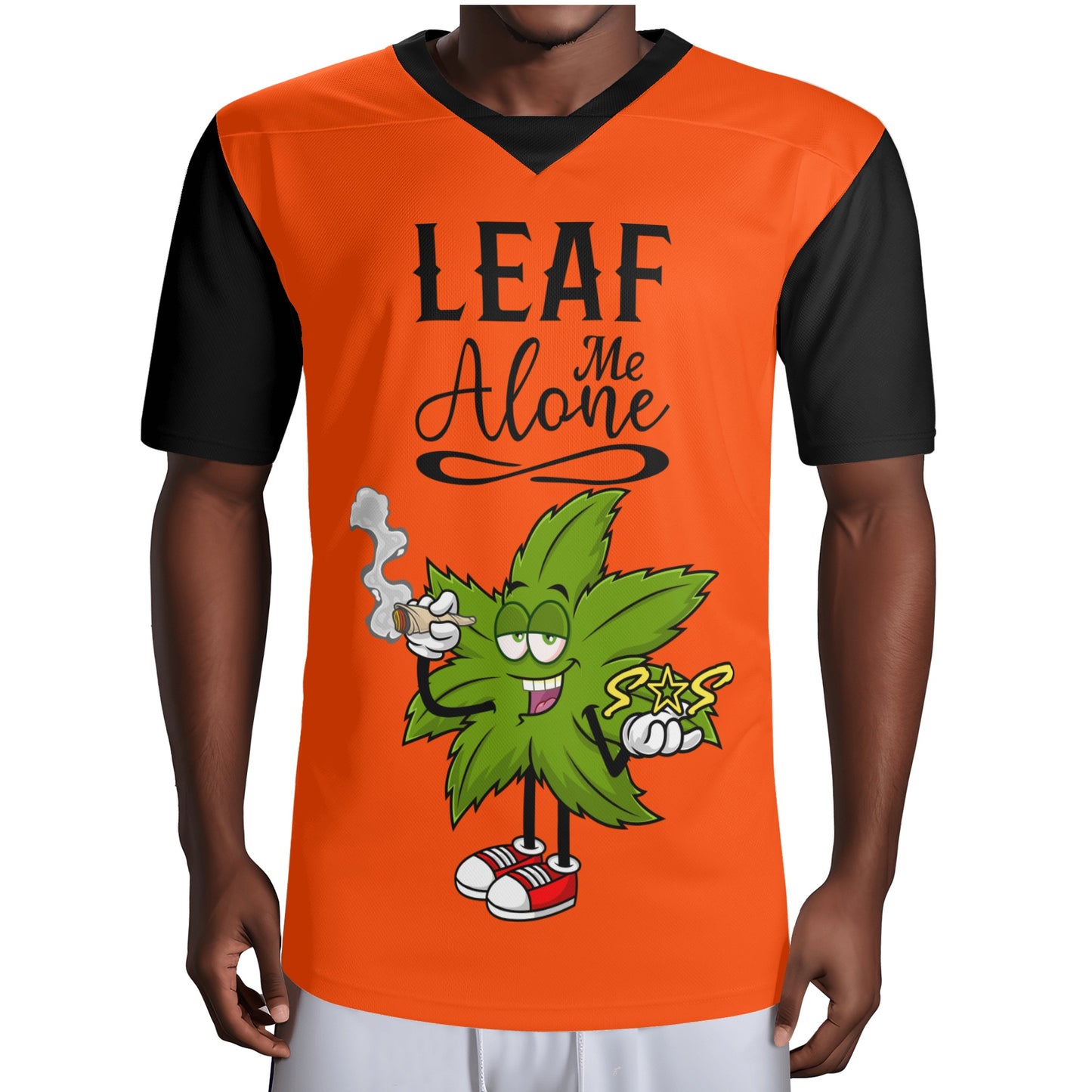 Leaf Me Alone 420 Edition Mens Dark Orange Rugby Jersey