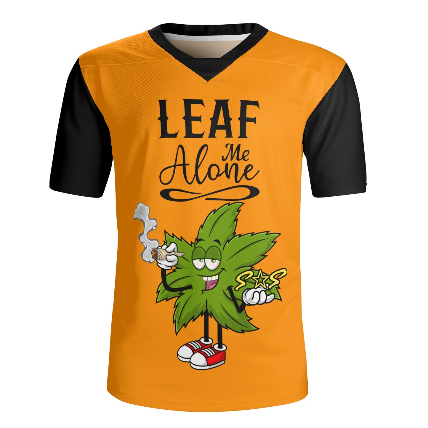 Leaf Me Alone 420 Edition Mens Orange Rugby Jersey