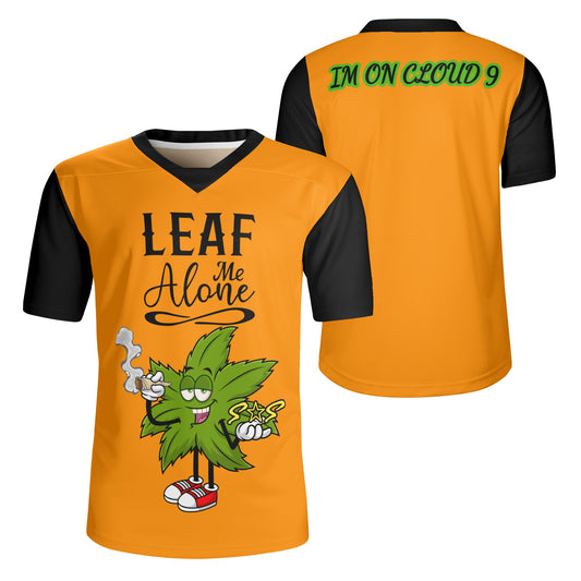 Leaf Me Alone 420 Edition Mens Orange Rugby Jersey