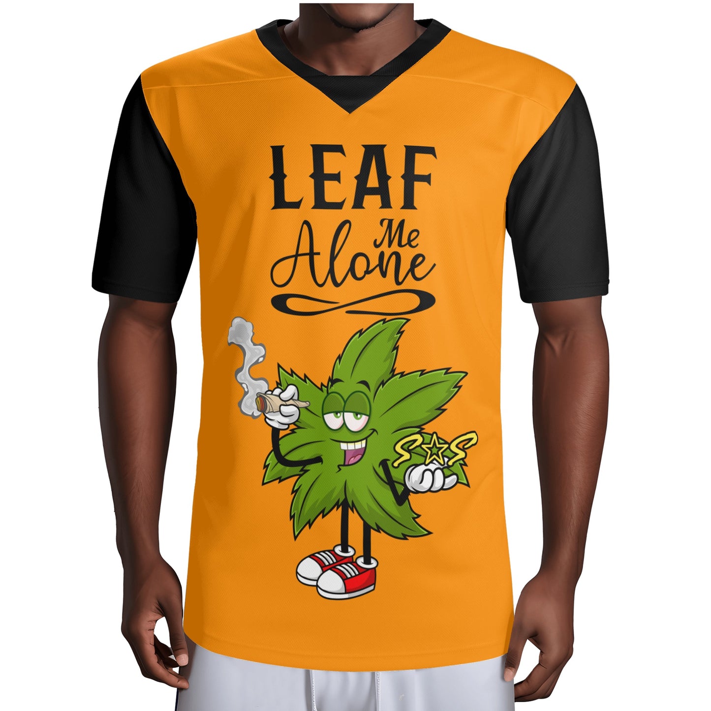 Leaf Me Alone 420 Edition Mens Orange Rugby Jersey