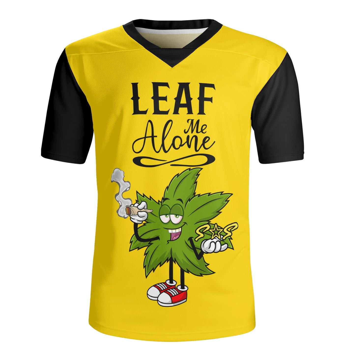 Leaf Me Alone 420 Edition Mens Gold Rugby Jersey