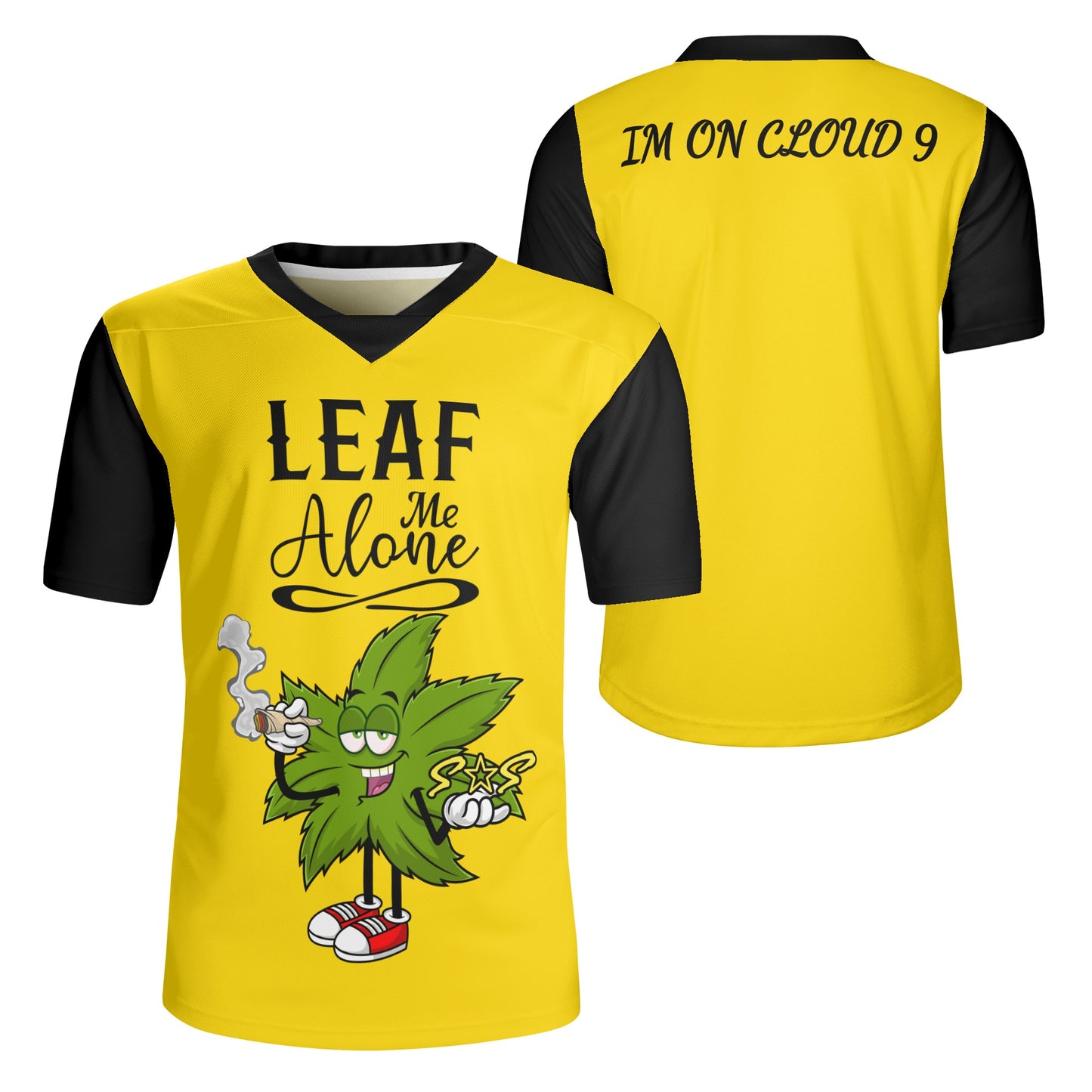 Leaf Me Alone 420 Edition Mens Gold Rugby Jersey