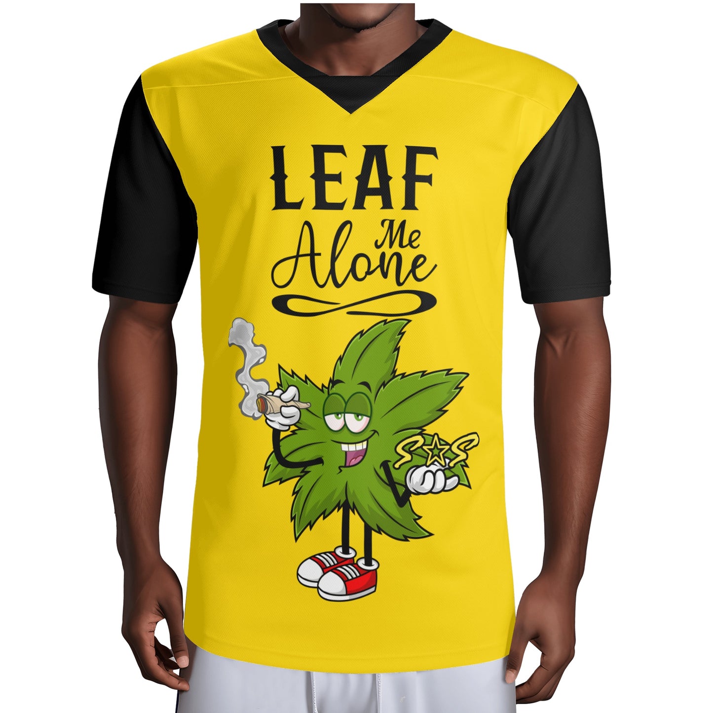 Leaf Me Alone 420 Edition Mens Gold Rugby Jersey