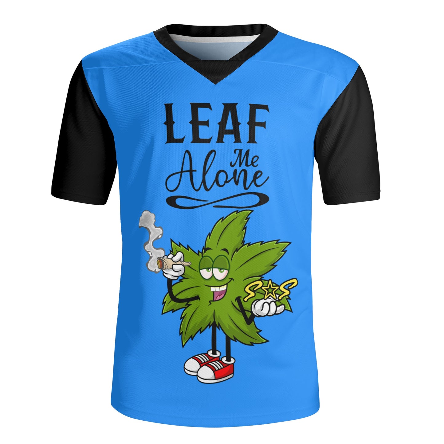 Leaf Me Alone 420 Edition Mens  Blue Rugby Jersey