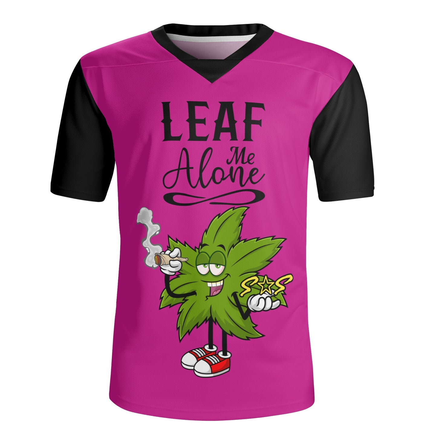 Leaf Me Alone 420 Edition Mens  Purple Rugby Jersey