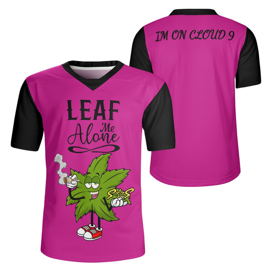 Leaf Me Alone 420 Edition Mens  Purple Rugby Jersey