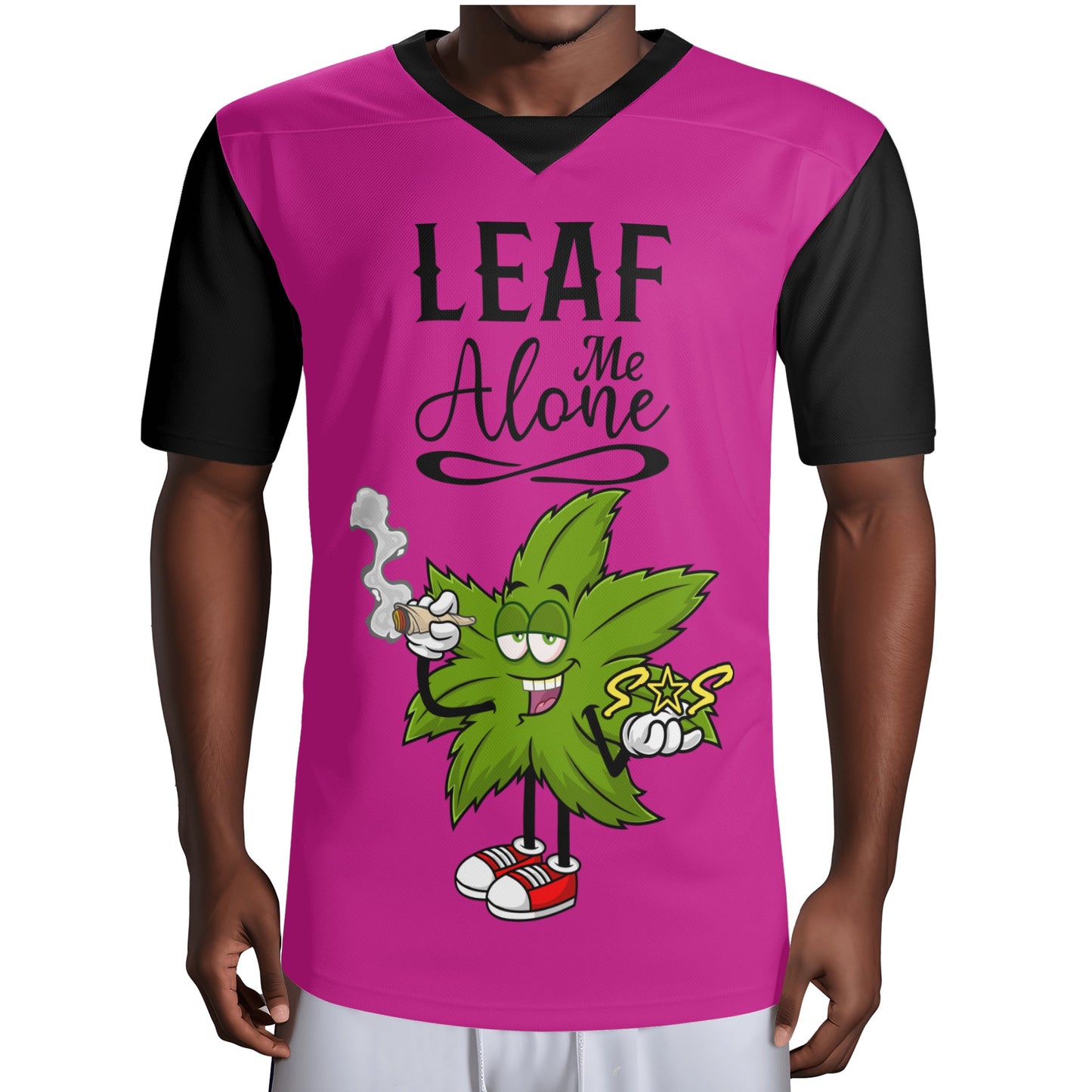 Leaf Me Alone 420 Edition Mens  Purple Rugby Jersey